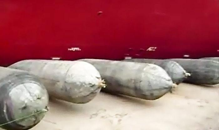 Ship Launching With Air Bags 2